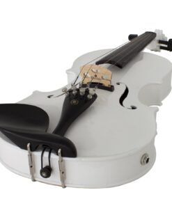 Cecilio 4/4 CVNAE-White Ebony Fitted Acoustic/Electric Violin in Pearl White(Full Size) 17 71LcL8A 4rL