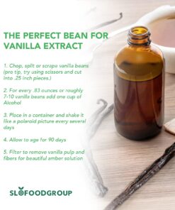 Slofoodgroup - Madagascar Vanilla Beans - Extract Grade B Vanilla Pods - 10 Count - Extraction Grade Bourbon Vanilla Planifolia - For Cooking, Baking, and Vanilla Extract 10 Count (Pack of 1) 31 71LcWTi8AkS