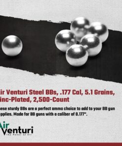 Air Venturi Steel BBS, 177 Cal, 5.1 Grains, Zinc-Plated, 2,500ct 16 71LcfhmyAjL