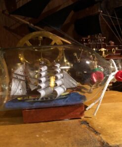 Beachcombers Pirate Boat in Bottle with Base Blue 7 71LdC5R z7L