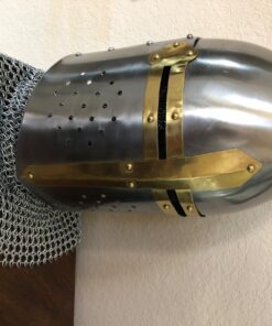 Deco 79 Metal Medieval Knight Crusader Helmet, 9" x 9" x 13", Silver 9" x 9" x 13" 29 71LdR7KKUL