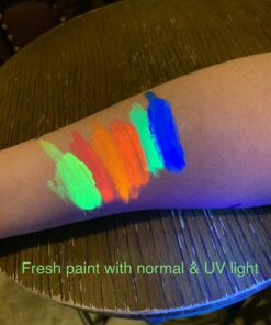 UV Glow Blacklight Face and Body Paint - Neon Fluorescent (0.34oz (Pack of 6)) 0.34 Ounce (Pack of 6) 37 71LeW8ZwukL