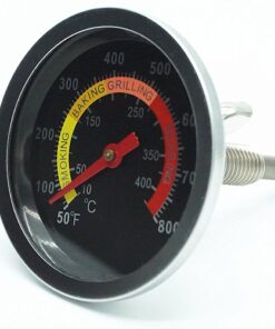 DOZYANT BBQ Charcoal Grill Smoker Temperature Gauge Pit Barbecue Thermometer Fahrenheit and Heat Indicator for Meat Cooking Port Lamb Beef, Stainless Steel Temp Gauge 2.38" 26 71LfIqz4KVL