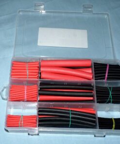 Ginsco 270Pcs 3:1 Shrink Ratio Dual Wall Adhesive Lined Heat Shrink Tubing Tube 6 Size: 3/8",1/4",3/16",1/8",3/32",1/16", 2 Color KIT Black Red 270 41 71LfliZfyNL