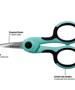 SINGER 00557 4-1/2-Inch ProSeries Detail Scissors with Nano Tip, Teal 1-Pack 24 71Lg16BveRL