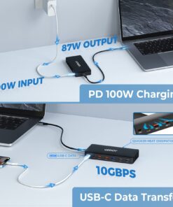 USB C Laptop Docking Station, 15 in 1 Triple Display Multiport Adapter 3 Monitors Dock with Dual DP, HDMI, VGA, USB C/A, RJ45, SD/TF, Mic/Audio, PD Compatible for MacBook/Dell/HP/Lenovo Laptops Black 19 71LgVc0wWzL