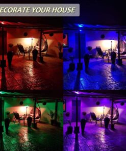 Alternative view of GLW 20W LED RGB Flood Light Waterproof IP65 Dimmable Color Changing 16 Colors 4 Modes Remote Control Garden Light Otdoor Light with US 3-Plug