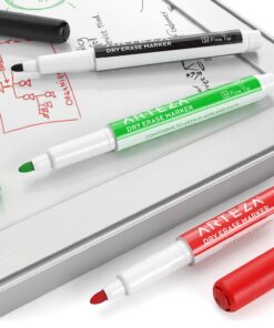 Alternative view of Arteza Dry Erase Markers Fine Tip, Bulk Pack of 36 Low Odor Dry Erase Pens in 12 Assorted Colors, Homeschool Supplies Whiteboard Markers, Office and Back to School Supplies for Teachers