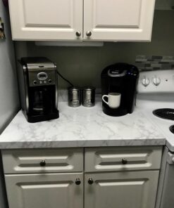 ROSEROSA Peel and Stick PVC Faux Marble Self-Adhesive Wallpaper Covering Counter Top Shelf Liner Napoleon (PGS408 : 2.00 Feet X 6.56 Feet) 59 71LhsqwyTYL