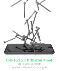 TalkWorks iPhone 8 Plus Screen Protector (Also Fits iPhone 7 Plus, 6S+, 6+) 3 Pack Tempered Glass Film Durable 0.33mm 9H Hardness, Case Compatible, Smudge, Scratch, Crack, Shatter Proof, HD Touch 11 71LiIVMP5vL