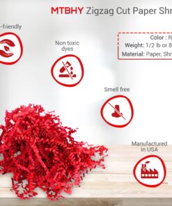 Alternative view of MTBHY 8 Oz Or Half Pound Shredded Paper for Basket Filling - Red Crinkle Paper for Box Filling