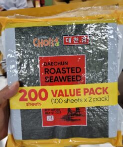 Alternative view of Daechun(Choi's1), Roasted Seaweed, Gim, Sushi Nori (100(Resealable) + 100(non-resealable)), Gold Grade, Product of Korea, (200 full sheets) 200 full sheets