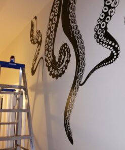 Tentacles Wall Decal Kraken Octopus Tentacles Wall Sticker Sea Animal Wall Decal Mural Home Art Decor Black Large 27 71LjBiOWiZL