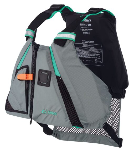 Onyx MoveVent Dynamic Paddle Sports CGA Life Vest Aqua Medium/Large