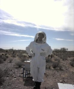 Honey Keeper Professional Cotton Full Body Beekeeping Suit with Self Supporting Veil Hood - Large 17 71LjOfSkxvL