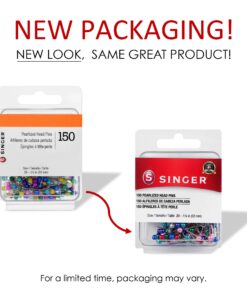 SINGER 07050 Pearlized Head Straight Pins, Size 20, 150-Count, Multicolor Size 20 150/Pkg 13 71Lju2vRjL