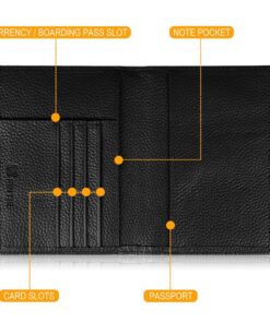 Fintie Passport Holder, Slim Travel Wallet RFID Blocking Card Case Cover Passport Cover Protector Travel Essentials with Credit Card Slots for Women/Men Black 17 71Ljv6Q1zpL