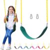 Jungle Gym Kingdom Swing for Outdoor Swing Set - Pack of 1 Swing Seat Replacement Kit with Heavy Duty Chains - Backyard Swingset Playground Accessories for Kids (Green) Green, 1 Pack Standard 3 71LkDcRNqWL