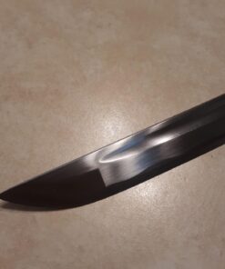 Makoto Hand Forged Razor Sharp 41" Black Samurai Katana Sword - Hand Painted High Gloss Black Scabbard Dragon_Round Tsuba 27 71LkHRkkFOL