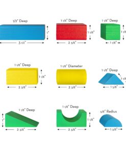 Melissa & Doug Wooden Building Set - 100 Blocks in 4 Colors and 9 Shapes 100-Piece 27 71LkbXJ1aUL 1