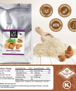 Oh! Nuts Blanched Almond Flour | All-Natural Wheat Substitute for Baking Delights Desserts Macarons, Marzipan | All-Purpose Kosher, Vegan, Paleo and Keto Friendly Diets, Gluten-Free (2.0 Pounds) 2 Pound (Pack of 1) 19 71LkdLbIlL