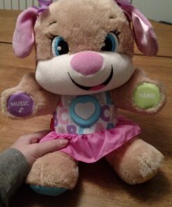 Fisher-Price Laugh & Learn Baby & Toddler Toy Smart Stages Sis Interactive Plush Dog with Music Lights & Learning Content for Ages 6+ Months 61 71LkipY8EiL
