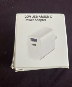 USB C Charger, Deegotech 20W PD iPhone Fast Charger, Dual Port Foldable Plug Type C Charger Compatible with iPhone 14/14 Pro/14 Pro max/13 Pro max/12/11/X/SE3, iPad Pro White 1Pack 40 71LlMr20W7L