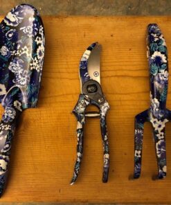 FLORA GUARD 3 Piece Aluminum Garden Tool Set - Trowel, Cultivator, Pruning Shear, Gift Set for Gardening Needs (Purple&Blue) Purple Floral 3-Piece 24 71Llr1XQ15L