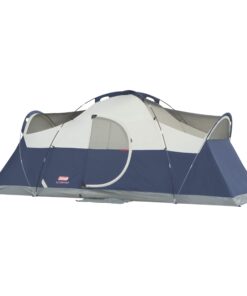 Alternative view of Coleman Elite Montana Camping Tent with LED Lights, Weatherproof 8-Person Family Tent with Included Carry Bag, Rainfly, Air Vent, and LED Lights with 3 Settings Lighted Tent