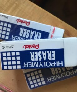 Pentel Hi-polymer Block Eraser, Large, 3 Pack, White (ZEH10BP3-K6) Large Block Eraser 33 71Lm3j8jVAL