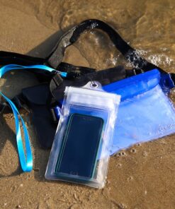 Alternative view of Crenova Waterproof Pouch IP68 Beach Accessories Fanny Pack with Waist Strap Dry Bag with Adjustable Belt Beach Essentials Accessories to Keep Your Valuables Safe and Dry Perfect for Beach Snorkeling Kayaking Pool Water Park (Blue & Black) Blue & Black