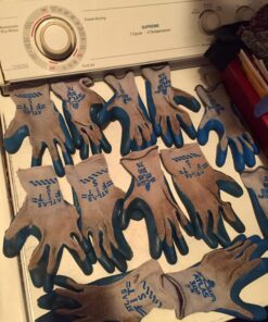 SHOWA Atlas 300 Natural Latex Palm Coated General Purpose Work Glove, Blue, Large (Pack of 12 Pair) Gloves 11 71LmWKqsZL