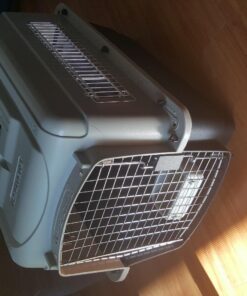 Petmate Ultra Vari Dog Kennel for Small to Medium Dogs (Durable, Heavy Duty Dog Travel Crate, Made with Recycled Materials, 28 in. Long) 25 to 30 lbs, Made in USA TAUPE/BLACK 28" 35 71LmZsXTGkL