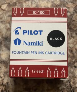 PILOT Namiki IC100 Fountain Pen Ink Cartridges, Black, 12-Pack (69100) 12 Count (Pack of 1) 21 71Lmk8apqhL