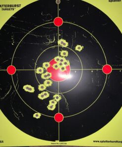 Splatterburst Targets - 12 inch Multi-Bullseye Splatter Target - Easily See Your Shots Burst Bright Fluorescent Yellow Upon Impact - Made in USA 50 Pack 22 71Ln1qX2vL