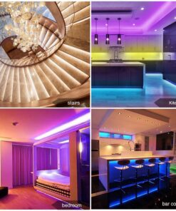 phopollo 65.6FT Led Lights for Bedroom, 5050 Color Changing Led Strip Lights with 44-Key Remote and 12v Power Supply, Led Lights Strip for Home Decoration. 20 71LnCrektcL