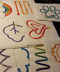 H1vojoxo 48PCS Breath Calm Anxiety Sensory Stickers Calm Strips for Anxiety Sensory Stickers Anti Stress Tactile Rough Textured Sticker for Desk and Phone Stress Anxiety Relief Adhesive for Kids Adult 29 71LnUtJk KL