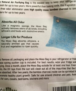 Moso Natural Fridge and Freezer Deodorizer. A Scent Free Odor Absorber. Air Purifying Bag to Eliminate Odors in Your Refrigerator. Two Year Lifespan! 1-Pack 21 71LnaSXEXsL