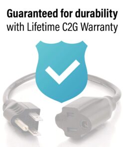 Legrand - C2G Power Cord with 1 to 4 Power Splitter, 16 AWG Power Cord, Black Power Squid, 1.5 Foot Power Cord Extension and Splitter, 1 Count, C2G 29803 Splitter 1 to 4 1.5 Feet 14 71Lncg2UCL 1