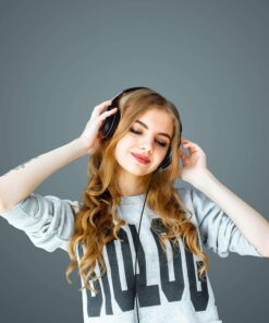 LORELEI X6 Over-Ear Headphones with Microphone, Lightweight Foldable & Portable Stereo Bass Headphones with 1.45M No-Tangle, Wired Headphones for Smartphone Tablet MP3 / 4 (Space Black) Space Black 22 71Lo90NnNL