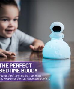 Lumipets Junior Astronaut Night Light, Soft Silicone Material, 8 Soothing Colors, Cordless, Easy Control, Portable 13 71LohEwToBL 1