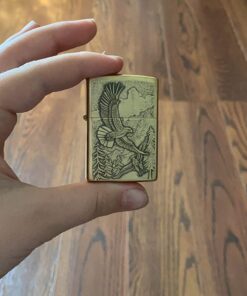 Zippo Eagle Lighters Brushed Brass 37 71Lp8lxZgqL