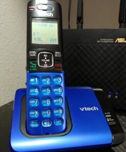 VTech CS6719-15 DECT 6.0 Phone with Caller ID/Call Waiting, 1 Cordless Handset, Blue 1 Handset 44 71LphFy1SIL