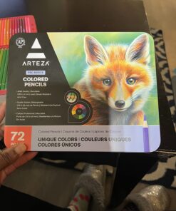 ARTEZA Colored Pencils for Adult Coloring, 72 Drawing Pencils with Soft Wax-Based Cores, Professional Art Supplies, Vibrant Pencil Set in Tin for Beginners and Pro Artists 72 Count (Pack of 1) 39 71Lppd6kICL