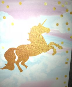 POP parties Magical Unicorn 12 Large Invitations - 12 Invitations + 12 Envelopes - Double Sided 15 71LqlEasJpL