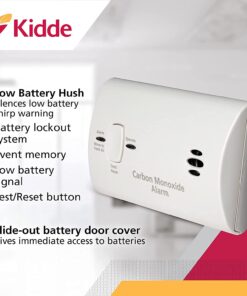 Kidde Carbon Monoxide Detector, Battery Powered CO Alarm with LEDs, Test-Reset Button, Low Battery Indicator, Portable, 6 Pack 8 71LqtevGLxL