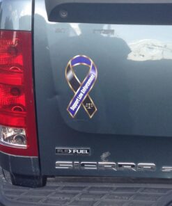 Support Law Enforcement Blue/Black 2-in-1 Ribbon Magnet by Magnet America is 8" x 3.875" Made for Vehicles and Refrigerators Large 4 71LrVW 2kwL