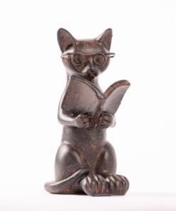 Young's Inc. Cat Figurine - Cute Cat Statue - Whimsical Cat Decor for Cat Lovers - Cat Collectibles and Meditation Decor - Cat with Eye Glasses - 4'' L X 3'' W X 5'' H Sitting Up 27 71Lru4O oIL