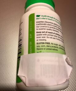 Nature's Way Licorice Root Capsules for Adults, Traditional Digestive Health Support Supplement*, 900 mg per serving, 100 Vegan Capsules 38 71LsWxKpnL