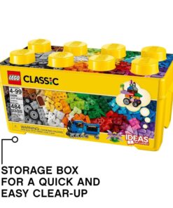 LEGO Classic Medium Creative Brick Box 10696 Building Toy Set - Featuring Storage, Includes Train, Car, and a Tiger Figure, and Playset for Kids, Boys, and Girls Ages 4-99 44 71LstnYFRPL